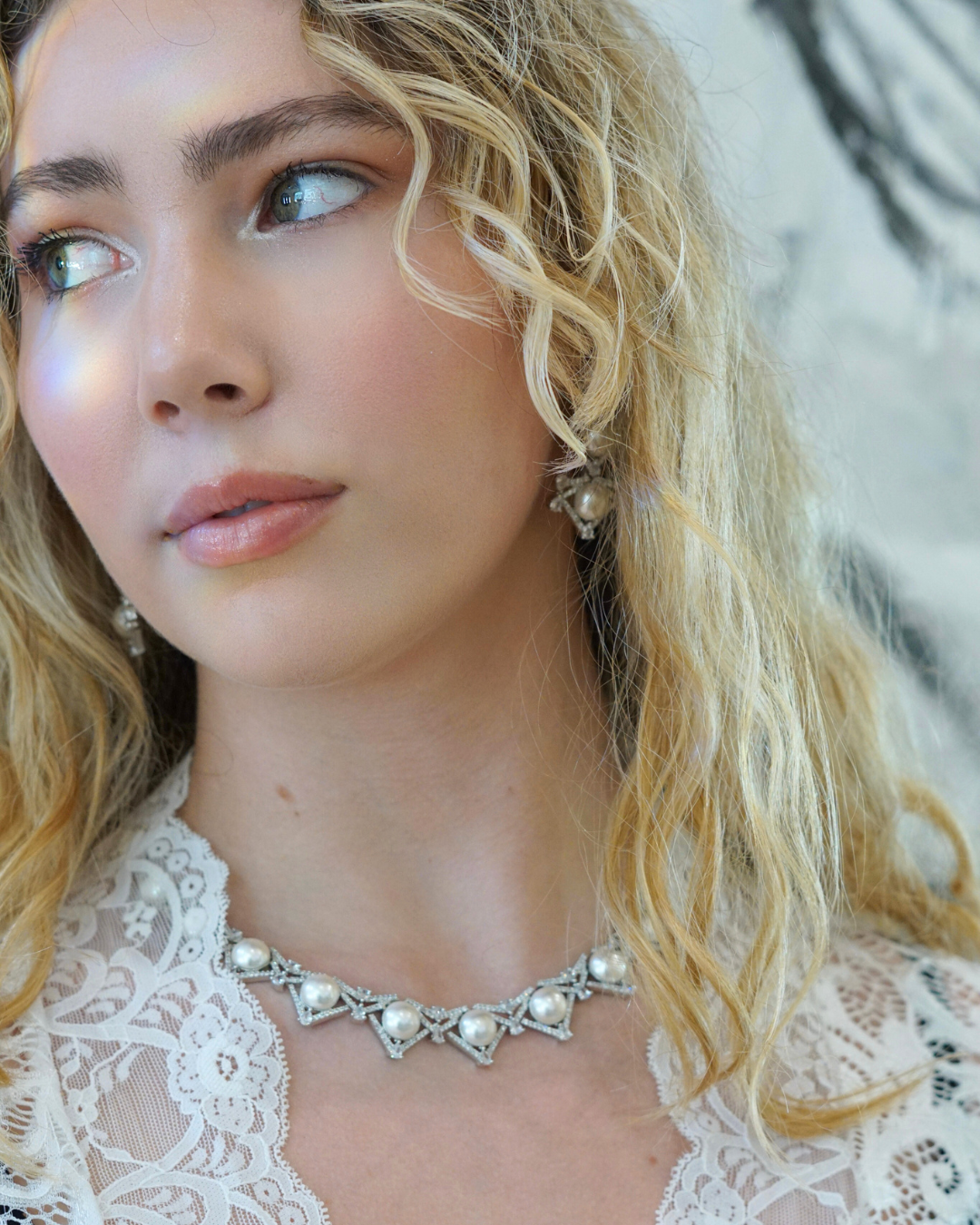 Diana Pearl Necklace Set