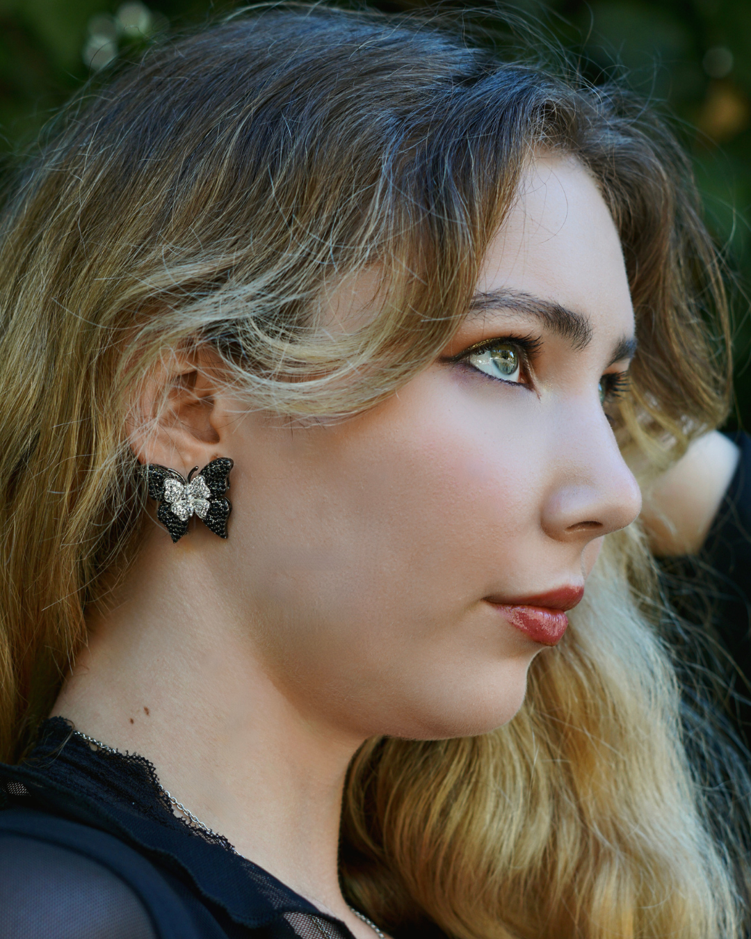Black Butterfly Earrings