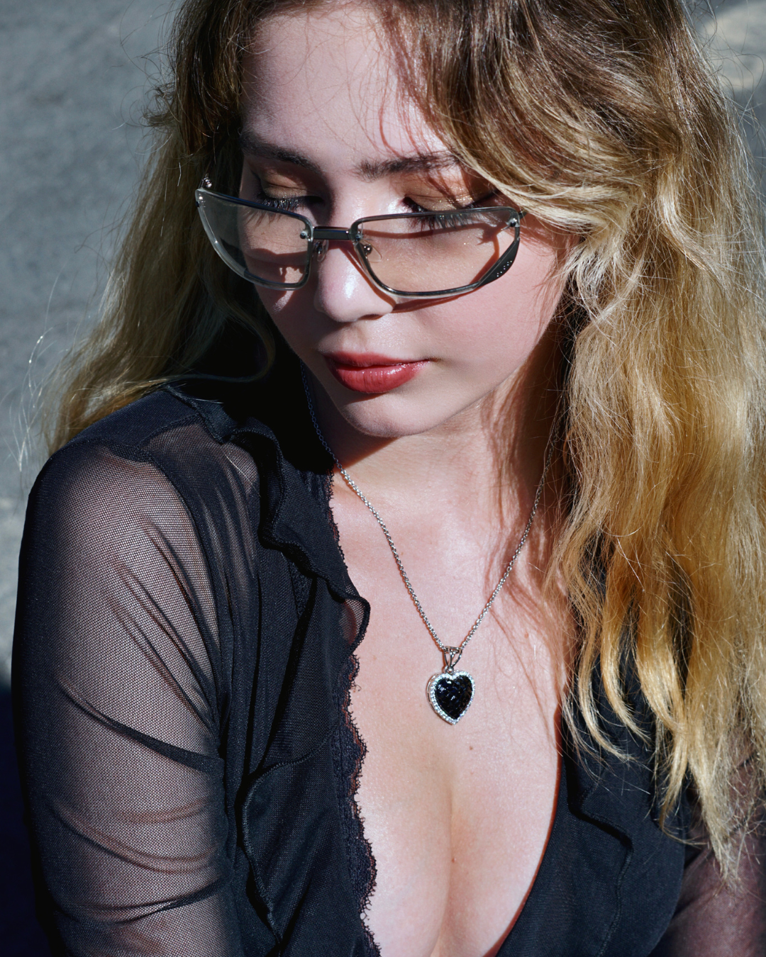 Black Heart Necklace