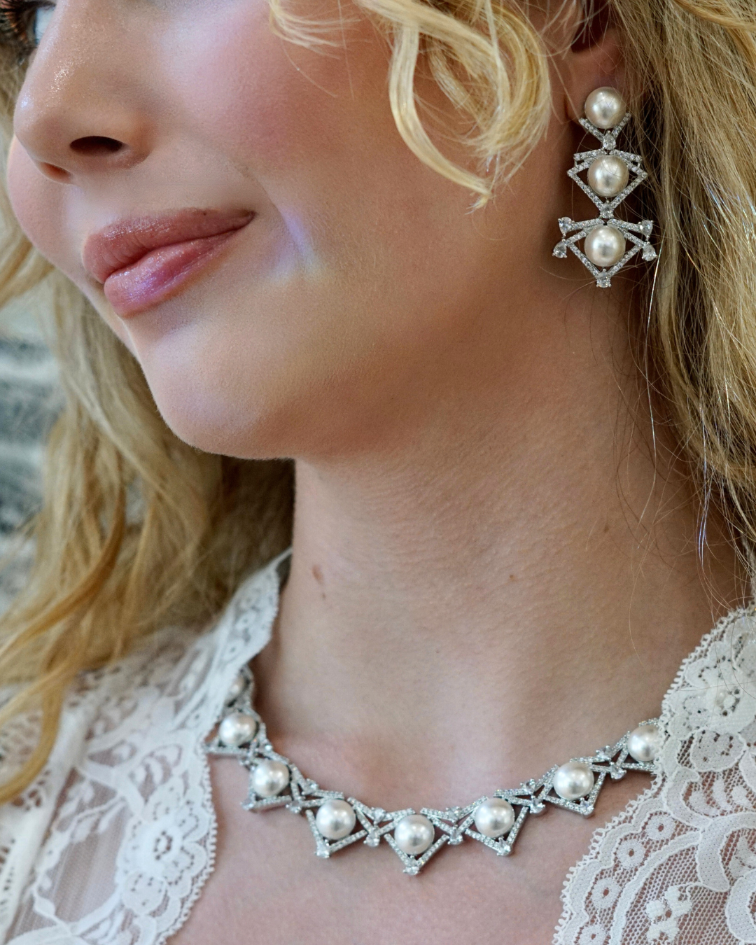 Diana Pearl Necklace Set