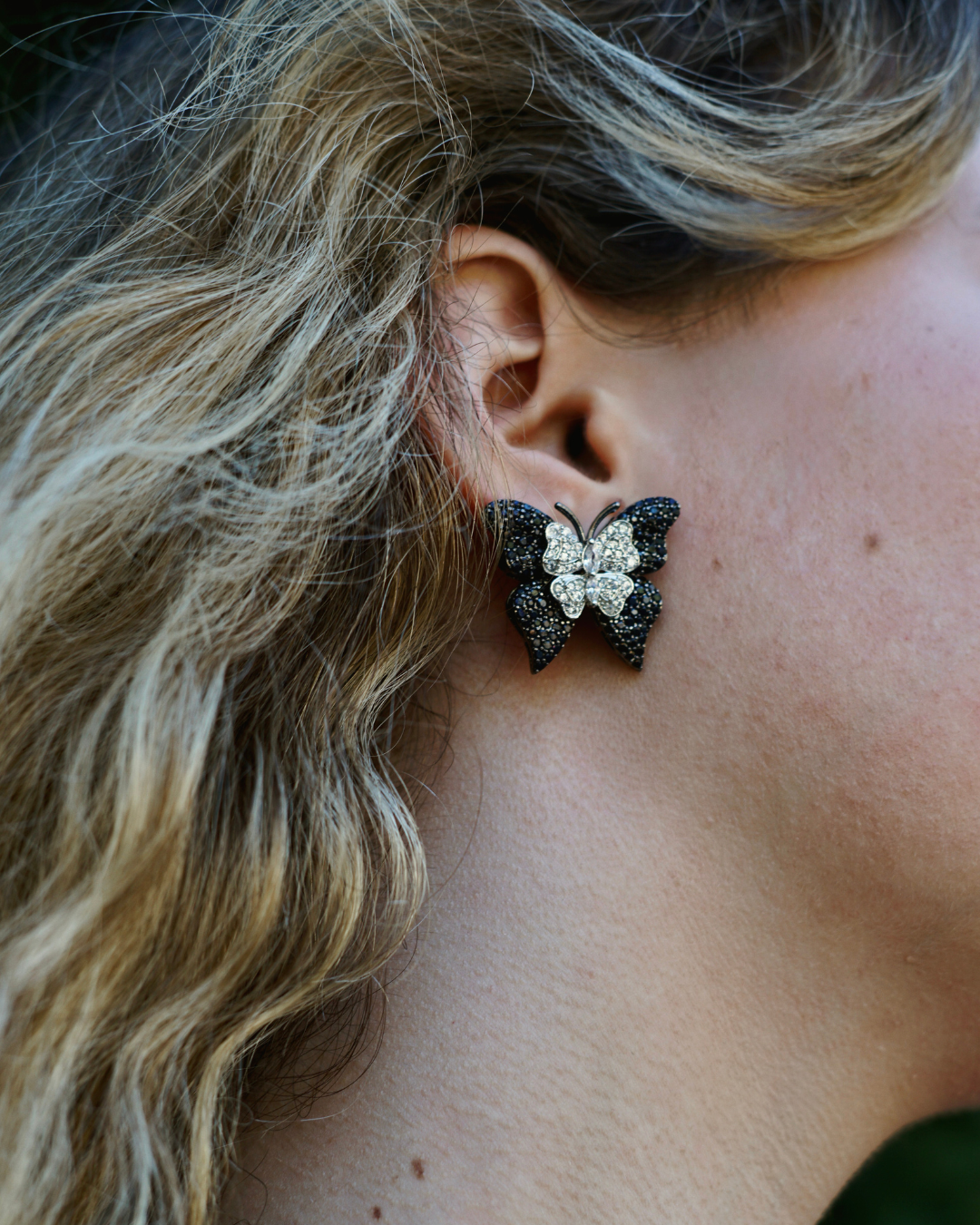 Black Butterfly Earrings