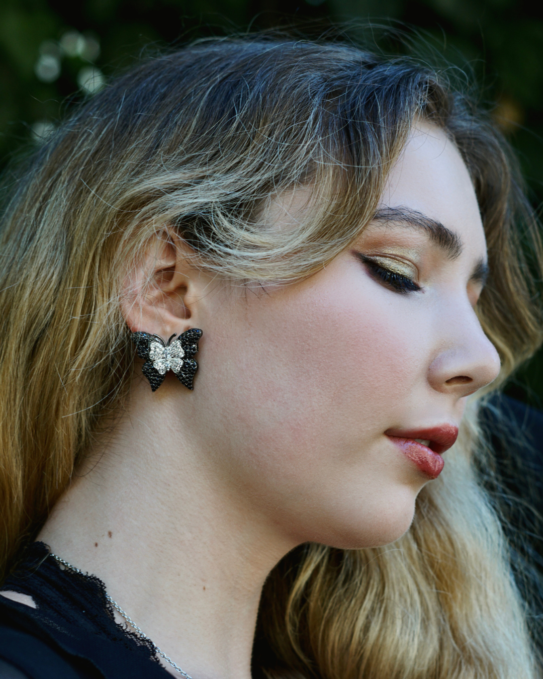 Black Butterfly Earrings