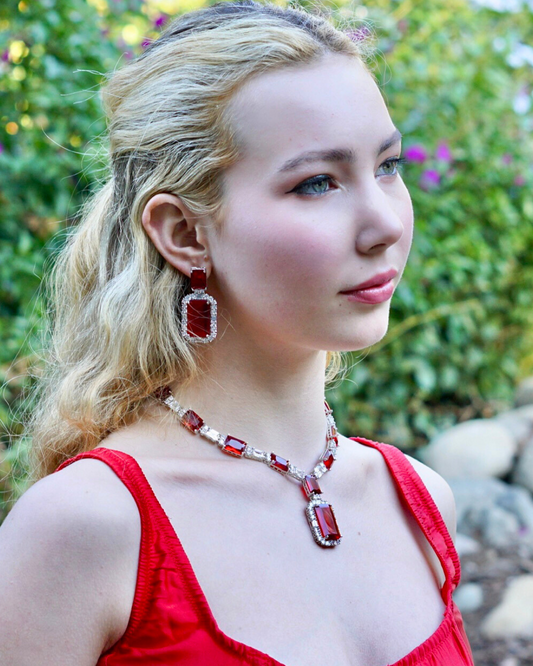 Rose Prom Night Necklace Set