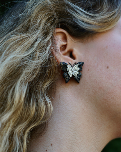 Black Butterfly Earrings