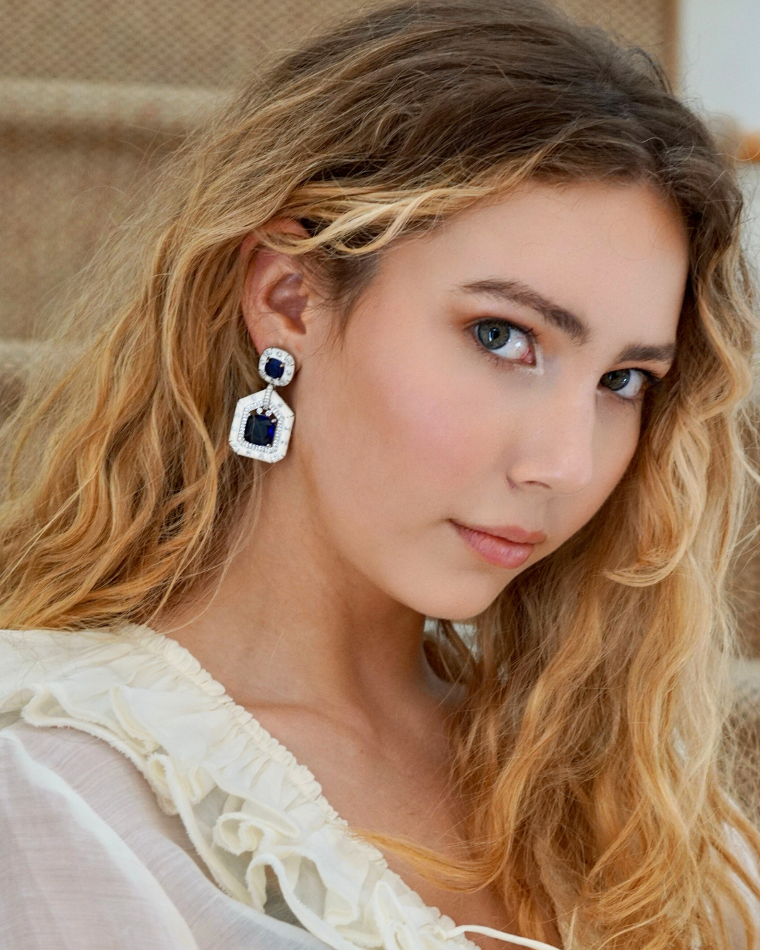White Lilly Earrings
