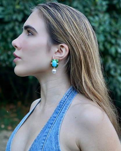 Midnight Sky Turquoise Earrings