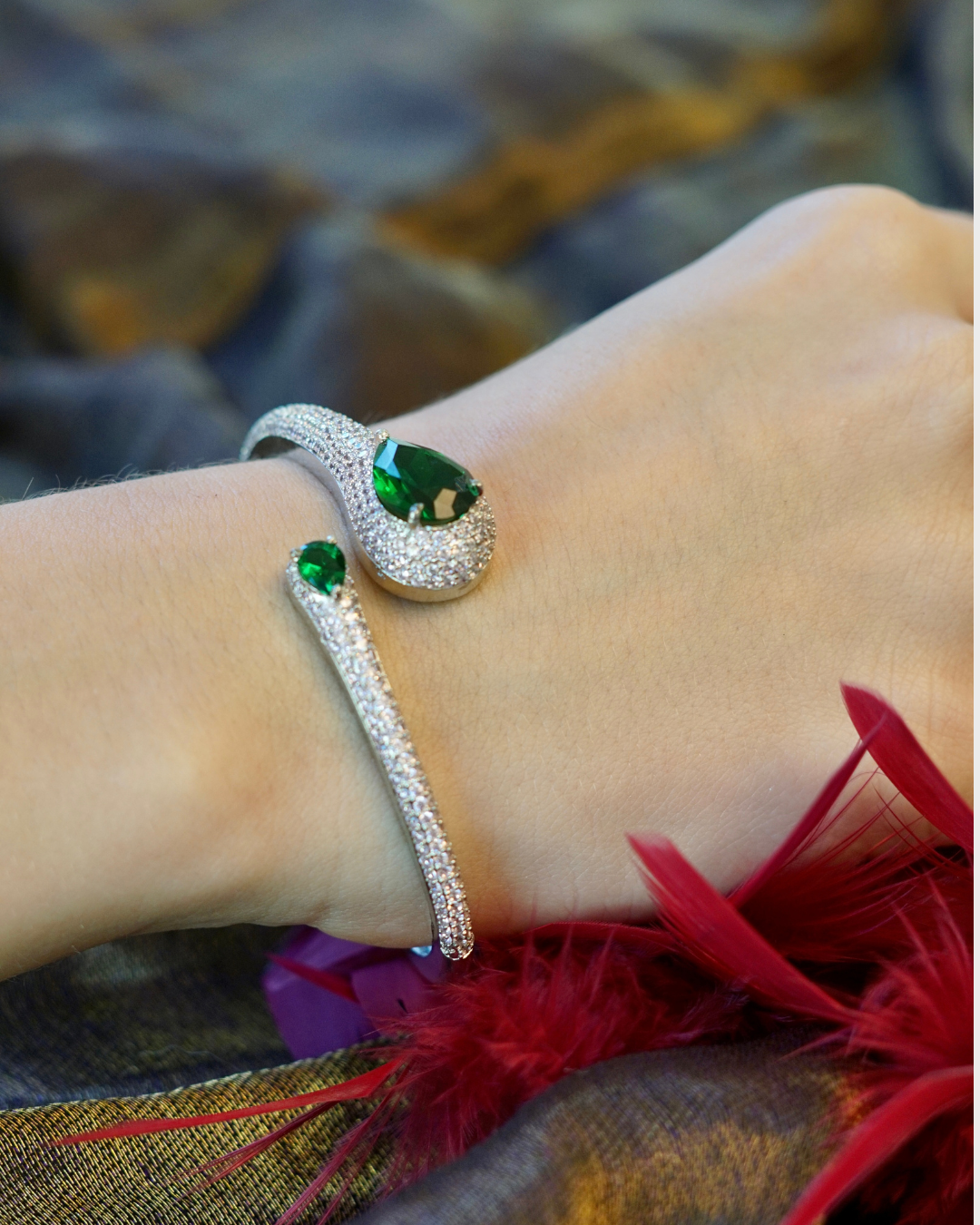Emerald Serpent Bracelet