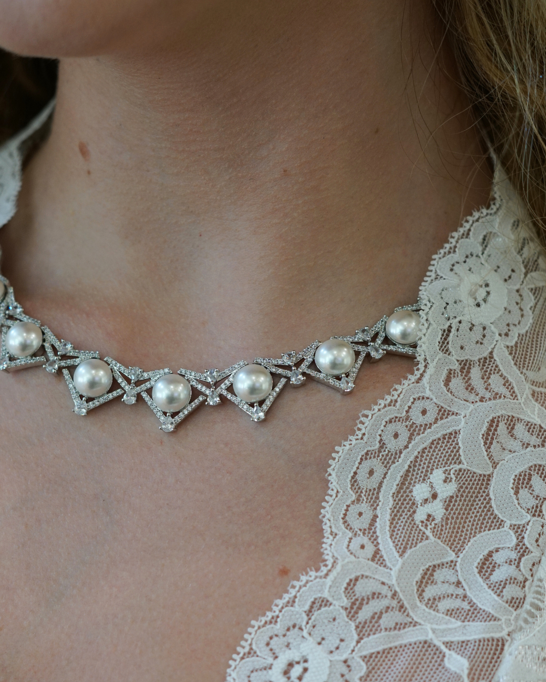 Diana Pearl Necklace Set