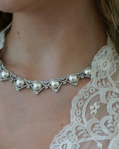 Diana Pearl Necklace Set