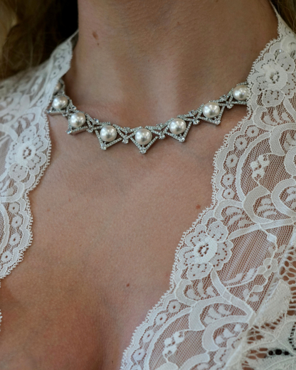 Diana Pearl Necklace Set